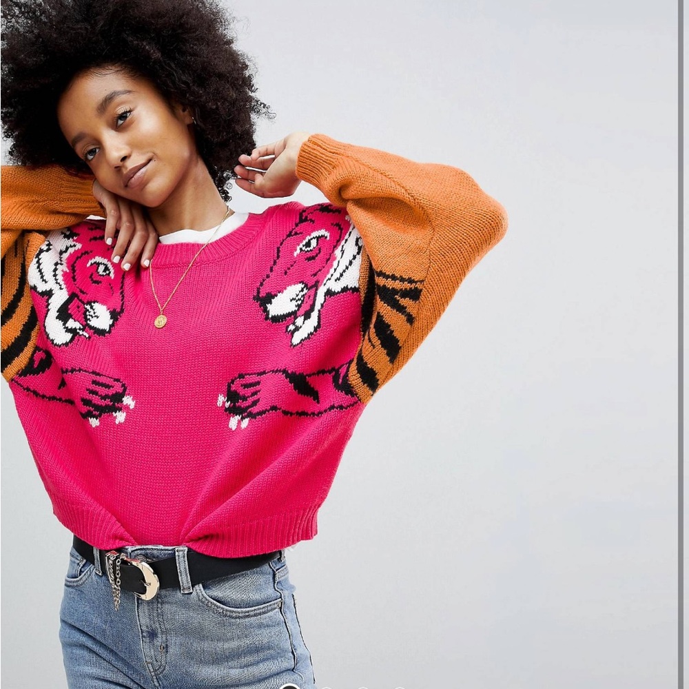 ASOS Sweater with Tiger Sleeves